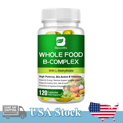 Vitamin B-Complex Capsules Vitamin B1 B2 B3 B5 B6 B7 B9B12High Potency • $13.99