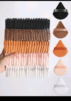 100 Pcs Triangle Shaped Velvet Powder Puffs • $18