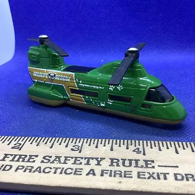 VTG 2001 MATCHBOX Diecast Transport Helicopter For Wildlife Rescue Toy Vehicle • $10.99