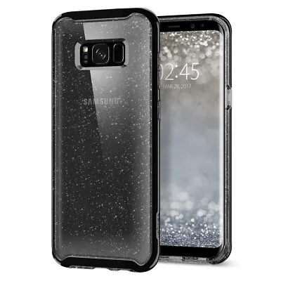 For Galaxy S8 Plus Case Spigen Neo Hybrid Crystal Glitter Cover - Space Quartz • £3.99