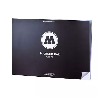 Molotow Marker Pad White A3 Landscape Sketch Pad - 50 Page Multi Use Art Book • £12.49