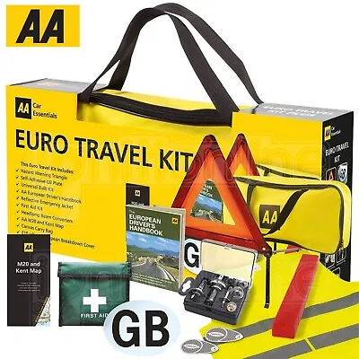 £29.99 • Buy AA European Travel Kit Car Driving Emergency Warning Triangle Legal EU Abroad