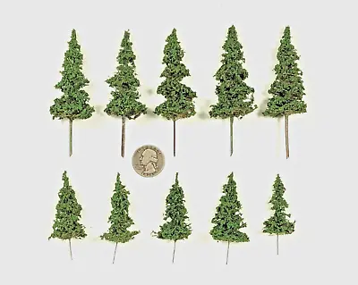 N Scale Combo: 2  & 3  FRESH GREEN PINES For Model Railroad Layout Scenery Trees • $17.50