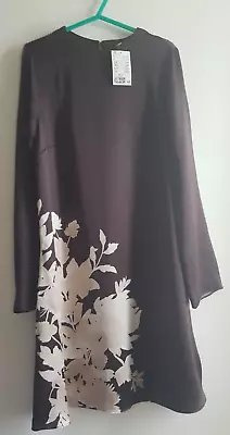 Women's H&M A-line Dress Size XS Fits UK6/8 Chocolate Brown • $6.22