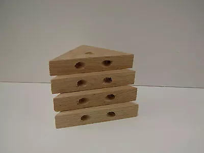 Solid American Oak Cabinet Corner Wood Blocks/Braces (Package Of 4) Counter Top • $10.95