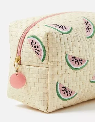 New With Tags Accessorize Watermelon Print Natural Make Up Bag • £7.99