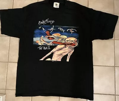 Pink Floyd The Wall Black T Shirt Winterland Double Sided XL 1990's Rare Vintage • $499.77