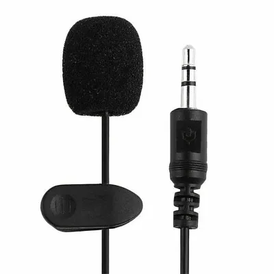 3.5mm Handfree Mini Wired Clip-on Lapel Lavalier Microphone For Laptop Speaker • £4