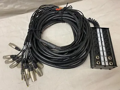 50 Foot 12x4 16-Channel XLR Pro Audio Snake Cable Interconnect Box CLEAN TESTED • $125