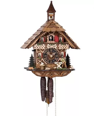 Black Forest Cuckoo Clock Woodchopper HONES 1258 MINT COND Paperwork & Orig Box • $299.95