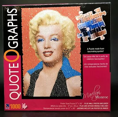  Marilyn Monroe Jigsaw Puzzle Poster Size Quote O Graphs Plus Wall Poster New • $12.95