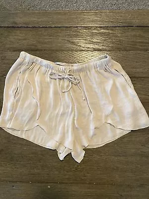 Zara Trafaluc Sexy Satin Sleep Shorts Ivory Size M • $1.99