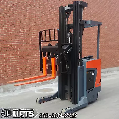 TOYOTA 8BRU18 Standup Electric Reach Truck Forklifts 192  Mast LOW HOURS • $14950