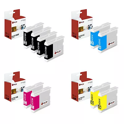 10Pk LTS LC-51 BCMY Compatible For Brother MFC230C 240C DCP130c Ink Cartridge • $27.99