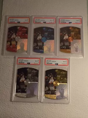 Michael Jordan 1997 Spx Psa Graded 5 Card Parallel Die Cut Set • $2000