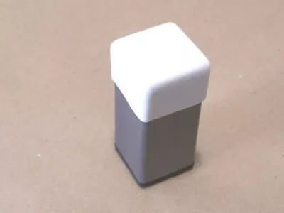 WHITE VINYL Square Cap Covers The End Of A 2-1/2  Square Tube • $2.50