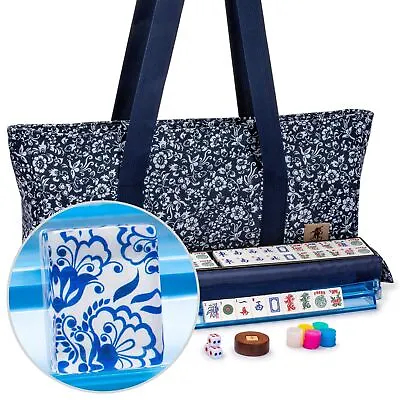 American Mahjong Set  Chinoise II  With Floral Blue Soft Case • $149.99