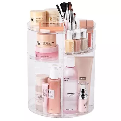 360 Rotating Makeup Organizer - Adjustable Shelf Height And Fully Rotatable. The • $15.50