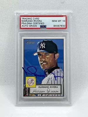 2001 Topps Heritage #39 Mariano Rivera Auto Black Back PSA/DNA 10 Signed Yankees • $199.99