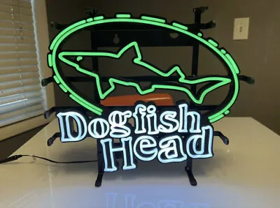 Dogfish Head Logo LED Sign • Bright Craft Beer Man Cave “Neon” Light Bar Garage • $200