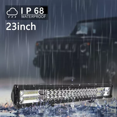 23inch Cree LED Light Bar Triple Row Spot Flood Combo Driving Offroad Lamp • $45.98