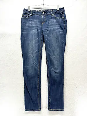 Mossimo Skinny Jeans Juniors Size 9 R - Medium Wash Low Rise Stretch Denim • $19.99