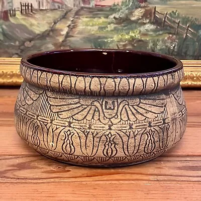 Large Western Stoneware Egyptian Planter Arts & Crafts Mission 8x4  Burntwood • $45