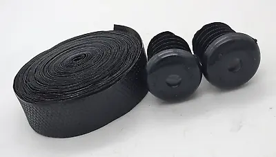 Road Bike Handlebar Tape Set With Bar End Plugs  Plug Black NOS Vintage     • $5.85