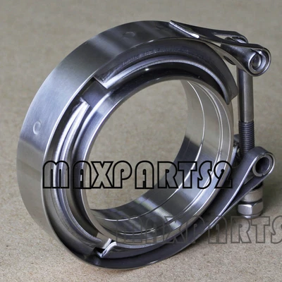 $20.80 • Buy Exhaust Downpipe Vband V-Band Clamp & 1.75inch Stainless Steel M/F Flange Kit