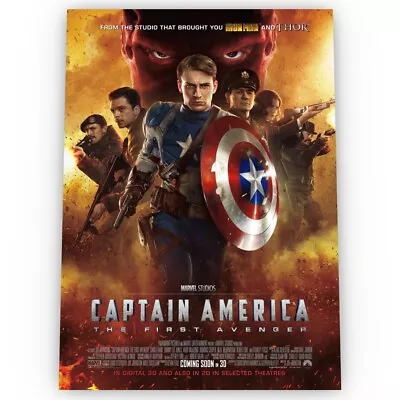 Captain America First Avenger Movie Poster Satin High Quality Stunning A1 A2 A3 • £8.49