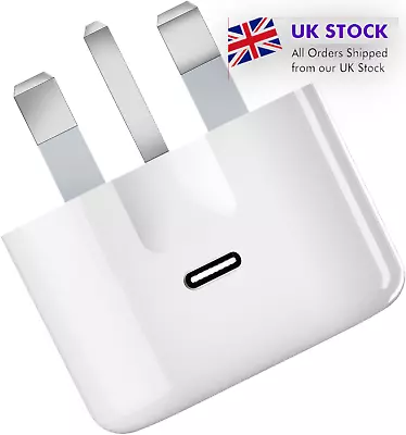 New Charger Fast Charging PD Plug 20W For Apple IPhone 14 13 12 PRO MAX 11 XR XS • £2.95