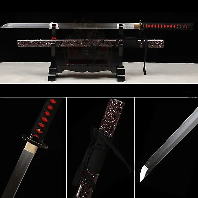 Full Tang Clay Temperped T10 Steel Japanese Samurai Ninja Sword Katana Sharp • $99.99