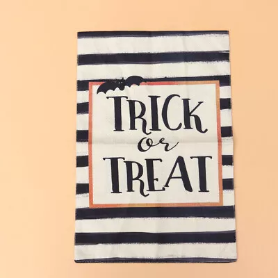 Trick Or Treat Linen Garden Flag For Halloween • £5.99