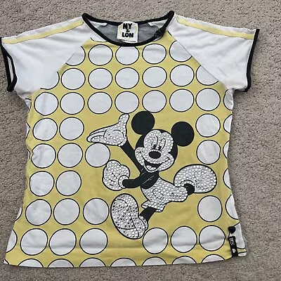 Monnalisa NY&LON Girl Tshirt Mickey Mouse Size 10Y • $6.99