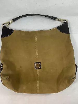 Dooney &Bourke Suede Leather Tan Hobo Shoulder  Bag J8689674 • $27