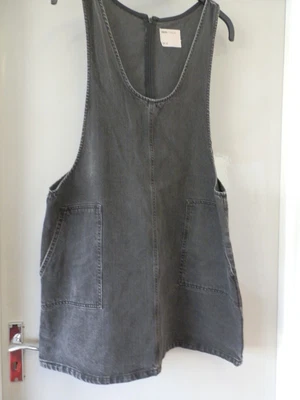 £7 • Buy Black Denim Pinafore Dress 16 By Asos