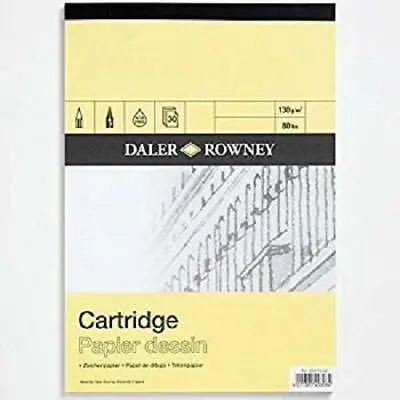 £10.40 • Buy DALER ROWNEY Sketch Pad - Smooth Cartridge Paper Pad - 130 Gsm - A3