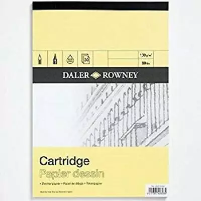 DALER ROWNEY Sketch Pad - Smooth Cartridge Paper Pad - 130 Gsm - A3 • £13.40