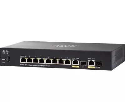 Cisco Systems SG350-10P G350 10-Port Gigabit POE Managed Network Switch • £97.50