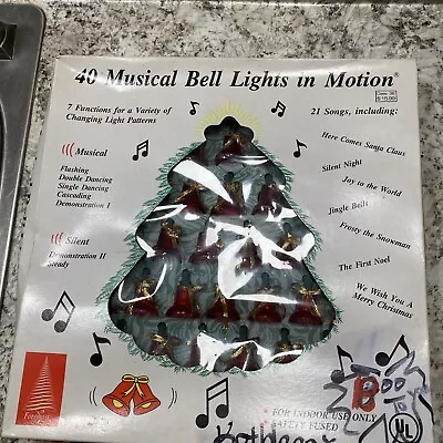 Vintage 40 Christmas Musical Bell Lights In Motion 21 Songs 7 Functions • $30