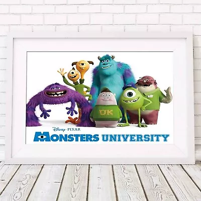 MONSTERS UNIVERSITY - Disney Poster Picture Print Sizes A5 To A0 *FREE DELIVERY* • $12.81