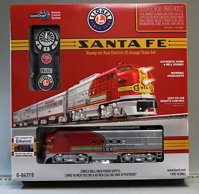 Lionel Santa Fe Super Chief Lionchief Rc Bluetooth O Gauge Train Set 6-84719 New • $478.84