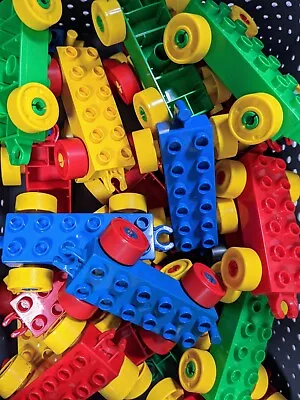 £9.99 • Buy 3x Lego Duplo Train / Vehicle Bases Classic Duplo Cars Red Yellow Green FREE P&P