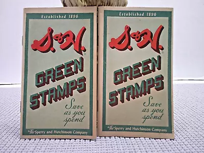 Lot Of 2 Unused S & H Green Stamp Books 1959 Buffalo Niagara Falls NY Redemption • $12.23