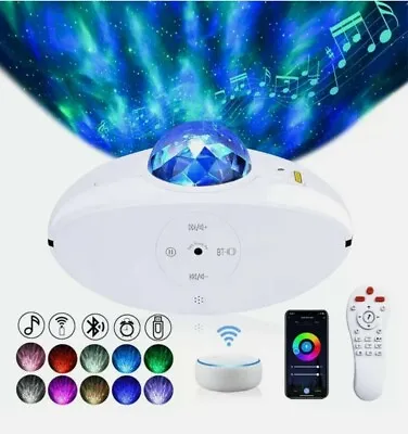 £13.95 • Buy 5 In 1 Galaxy Night Light Projector. Bluetooth. Music Speaker. Alexa Remote 