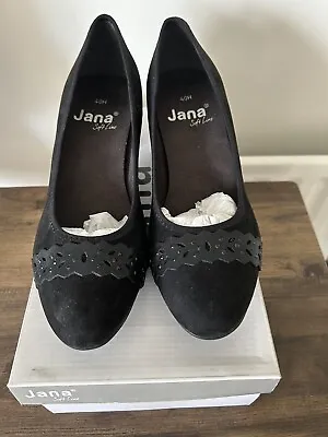 £14.99 • Buy Jana Softline Womens Shoe Black Slip On Heeled  Size Uk 6.5 New Boxed