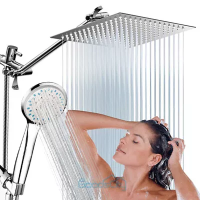 $43.05 • Buy 10  High Pressure Rainfall Shower Head And Handheld Shower Head Combo Set USA