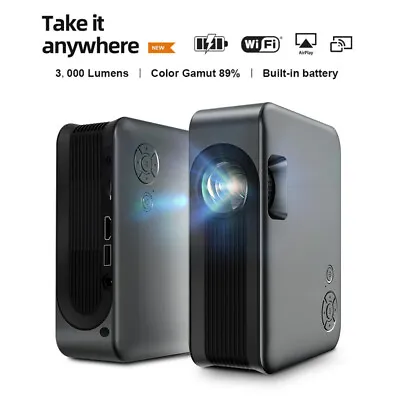 A30C Pro 2.4-inch LCD Smart TV WIFI Portable Home Theater 4K 1080p HD Projector • $70.36