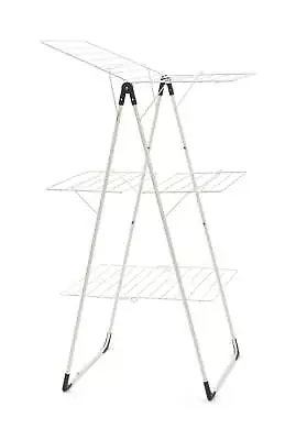  Collapsible Metal Clothes Drying Rack Tower 76 Feet Off-White • $110.16