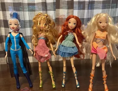 Winx Club Underwater Si Stella Dolls Set Of 4 Jakks Pacific • $125